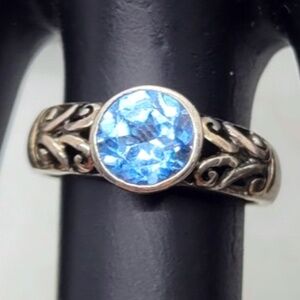 Sterling Silver Blue Topaz Ring